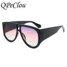 QPeClou, негабаритные женские солнцезащитные очки, Ретро стиль, пластик, пилот, солнцезащитные очки для мужчин, Ретро стиль, роскошные оттенки, lunetes Oculos De Sol Gafas
