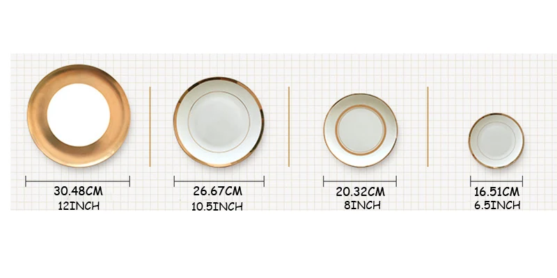 Золотая оправа посуда для ресторана тарелка для еды позолоченная Роскошная фарфоровая тарелка Западный семейный Ресторан Свадебный поднос для еды столовая посуда