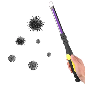 

XANES 176B 3xUVC + 395 LED UV Lamp Stepless Dimming USB Rechargeable Germicidal Light UVC Led Sterilization Disinfection Torch