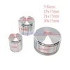 5pcs Silver Aluminum Alloy Potentiometer/Encoder Knobs Switch Caps 30/21/15 x 17mm Half Shaft Plum Shaft ► Photo 2/6