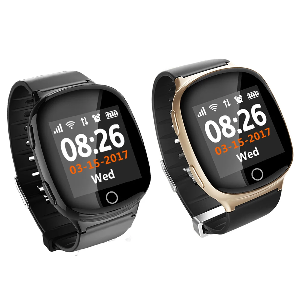 

2019 Support 5 Languages Smart Watch Heart Monitor Fall Alarm Function Anti-lost GPS+LBS+WiFi Tracking Watches for IOS Android