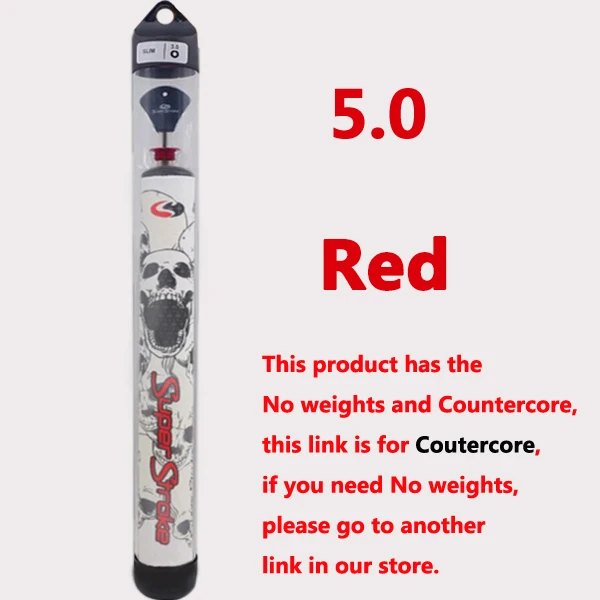 Новинка, рукоятки для клюшек Super Stro* SKULL Slim 5,0, рукоятки для клюшек для гольфа, 4 цвета - Цвет: 5.0Countercor red