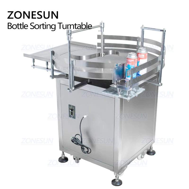 Автоматическая круглая вращающаяся пластиковая стеклянная бутылка ZONESUN