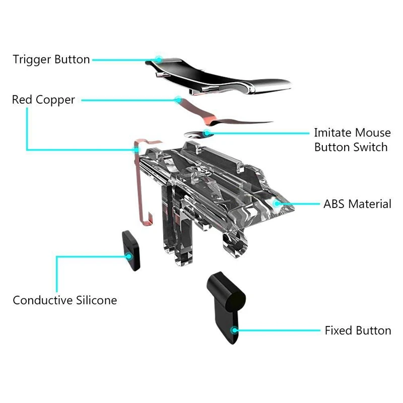 For PUBG Mobile Controller - Game Controller Cellphone Game Trigger Ergonomic Design Handle Holder