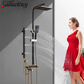 

Wall-Mounted Bathroom Shower System, Massage Shower Faucet Set, Rainfall Bathtub Shower Faucet, Shower Bracket, Basin Faucet