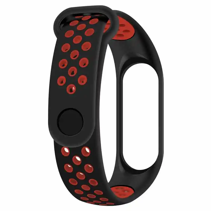 Sindvor mi Band 3 ремешок для Xiaomi mi Band 3 браслет Силиконовый браслет mi band 3 ремешок умный ремешок для mi Band 3 - Цвет: black red