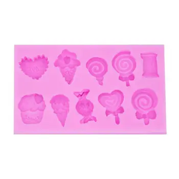 

Ice Cream Lollipop Shape Silicone Mold Fondant Cake Chocolate Decorating Cookies H37F