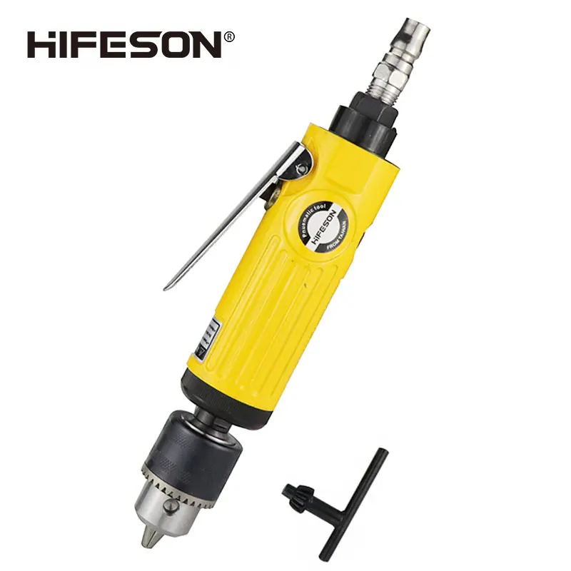 

HIFESON high-speed straight drill F01 three claw type pneumatic tool alloy air drill chuck air drill 3/8 strong pneumatic tools