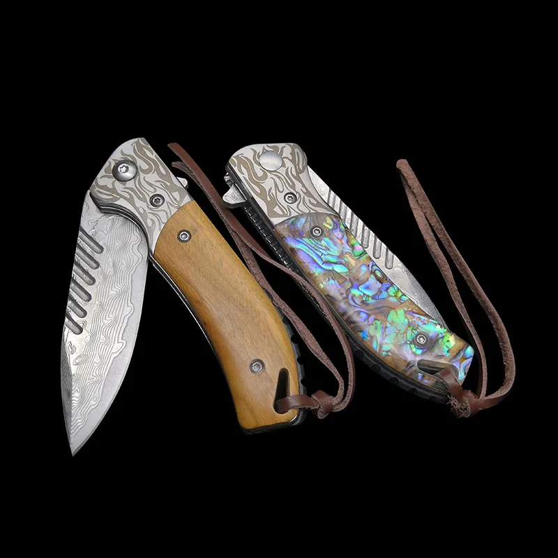 Дамасский стальной складной нож 60HRC высокой твердости военный, для выживания нож кемпинг тактические карманные ножи уличный охотничий нож
