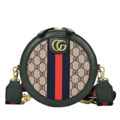 

IOUO Authentic guarantee 2020 designer new women's one-shoulder cross-body small round bag PU printed zipper