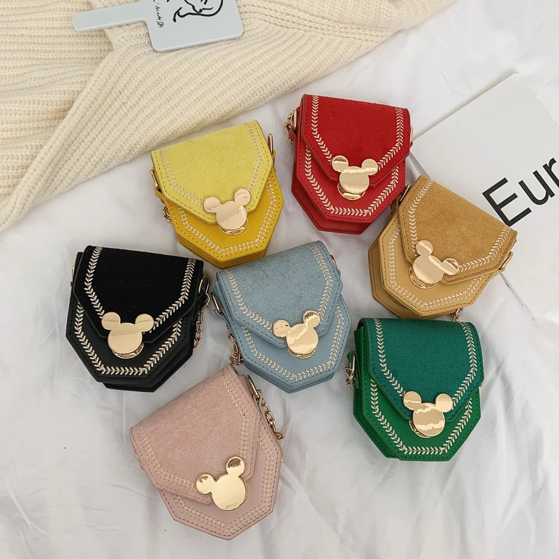 2019 New Fashion Mickey Handbag Children Shoulder Crossbody Bag Pu Leather Kids Coin Purse Trend Cartoon Small Storage Tote | Багаж и