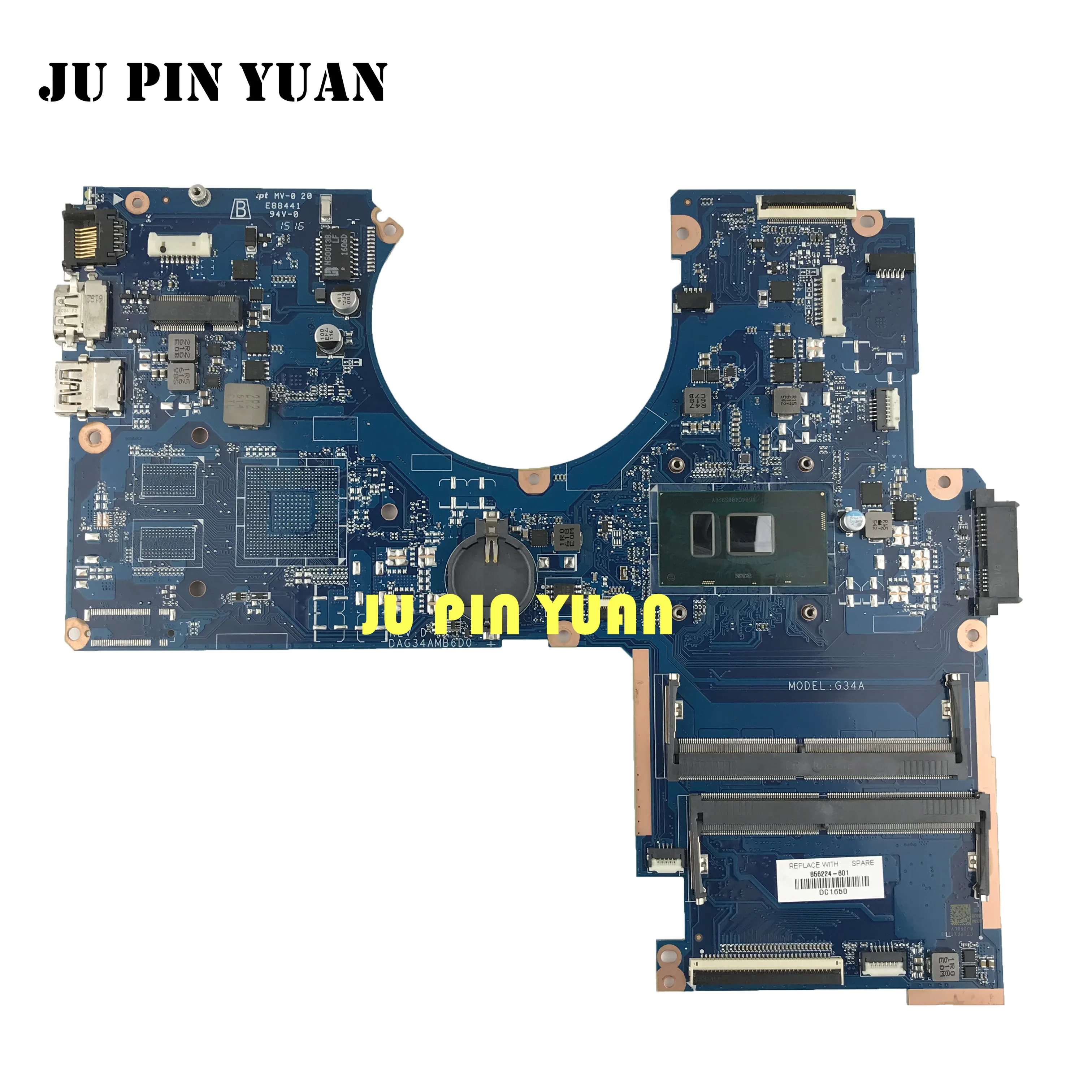 Материнская плата для ноутбука HP PAVILION 15-AU 15-AU063NR 856224-601 856224-001 G34A DAG34AMB6D0 | Компьютеры