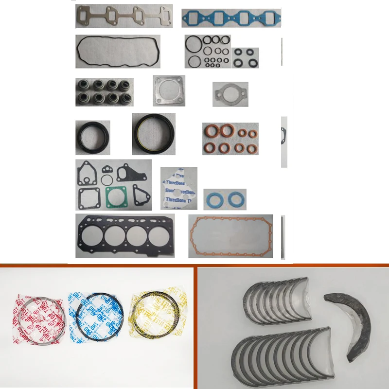 

Полный ремонт двигателя полный комплект прокладок главный коленчатый вал соединяющая Опора поршневое кольцо для Yanmar двигатель: 4TN88 4D88