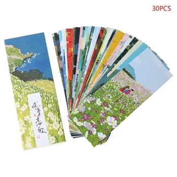 

30pcs Winter Sonata Bookmarks Paper Colorful BookmarkPage Notes Label Message Card Book Marker School Supplies Stationery