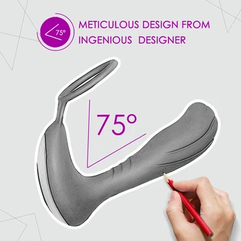 New Remote Control Prostate Massager USB Charging with Cock Ring Butt Plug Anal Vibrator Sex Toys for Men  Anal Prostata 4