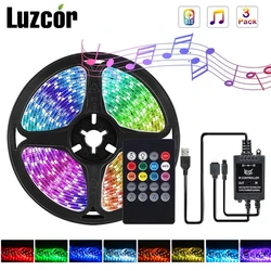 Bande lumineuse LED Flexible, USB, Bluetooth 5050/2835, SMD, DC5V, rvb, ruban de lampe, TV, écran de bureau, rétro éclairage Diode de musique 