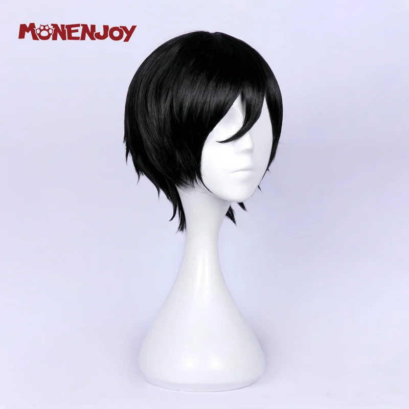  Anime Angels of Death Zack Isaac Foster Cosplay Wig for Men  Boys Short Straight Wigs Halloween party Synthetic Zack black Hair One Size  PL-043 zack wig Coser Wig ( Color 