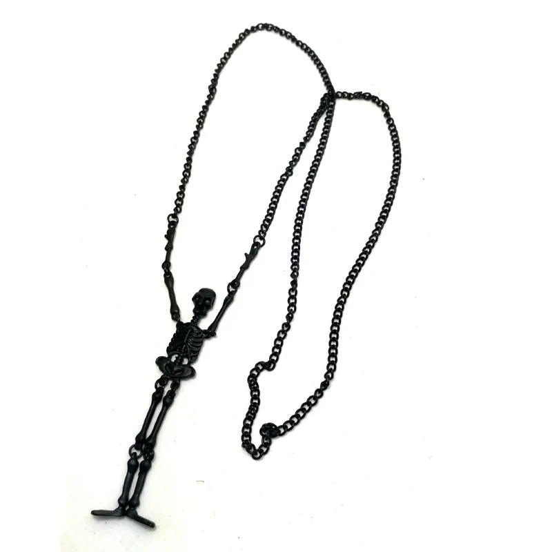 Fashion Punk Pendant Chain Necklace For Women & Men Male Rock Gothic Skull & Skeleton Punk Halloween Party Gift Jewelry