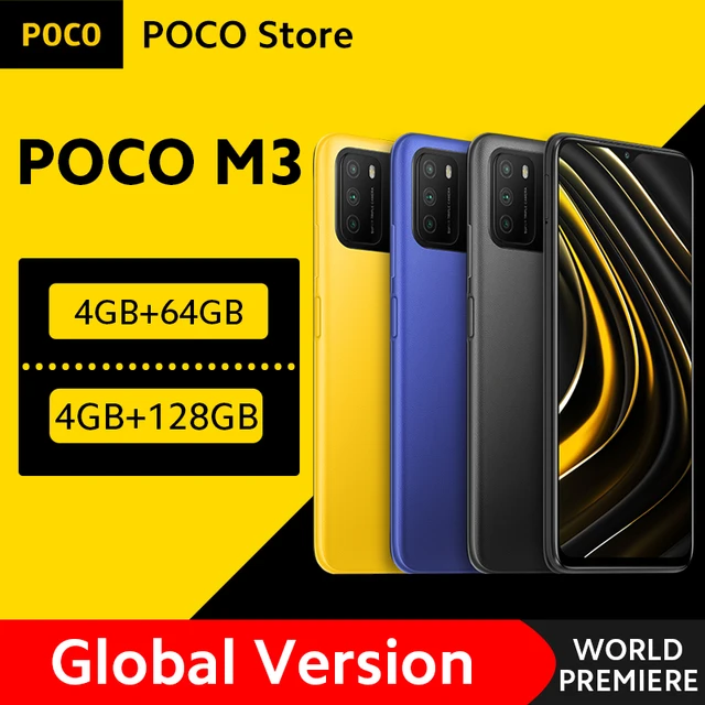 Global Version POCO M3 Smartphone Snapdragon Electronics Mobile Device 94c51f19c37f96ed231f5a: Add 1pcs Glass Film|Add Mi Band 4C|Add Mi Earbuds 2|Add NillkinCaseGlass|Official Standard