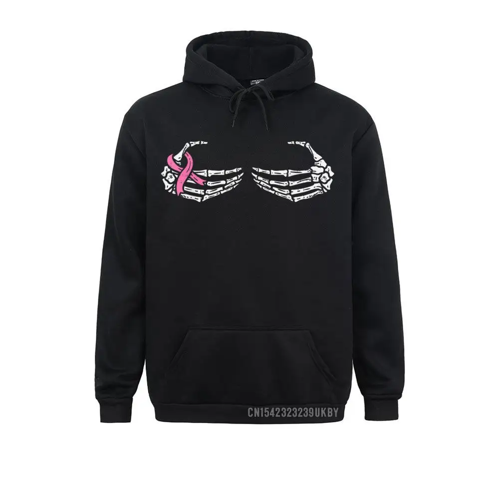 Funny Men Sweatshirts Long Sleeve Hoodies Clothes Skeleton Bra Hands Pink Ribbon Halloween Breast Cancer Women T-Shirt__A9723 Skeleton Bra Hands Pink Ribbon Halloween Breast Cancer Women T-Shirt__A9723black