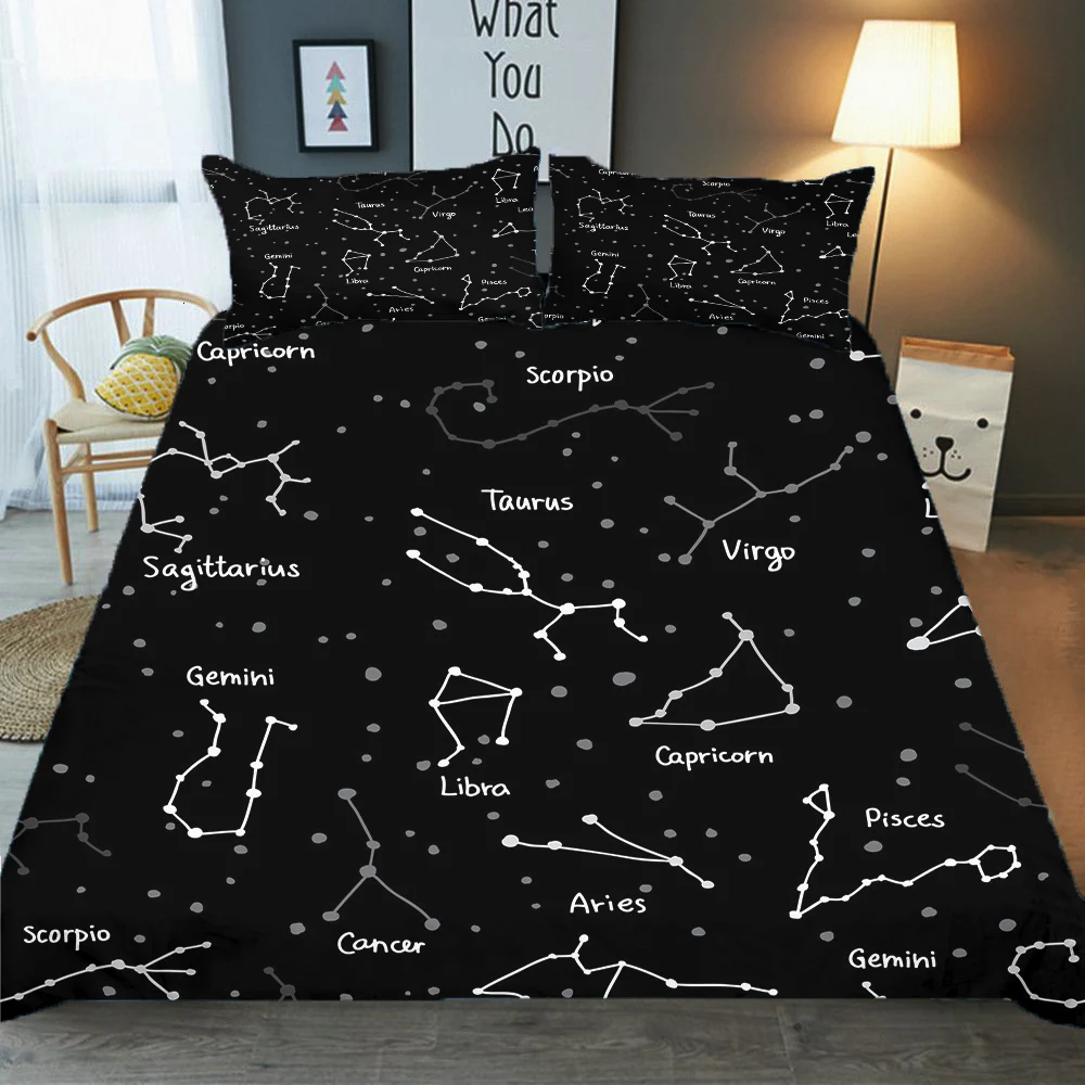 3D Galaxy пододеяльник набор из 3 предметов комплекты постельного белья с узором