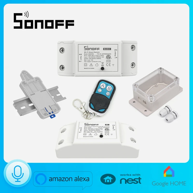 Sonoff умный WiFi беспроводной DIY таймер ВКЛ/ВЫКЛ 433 МГц RF для MQTT COAP Android IOS Ewelink APP