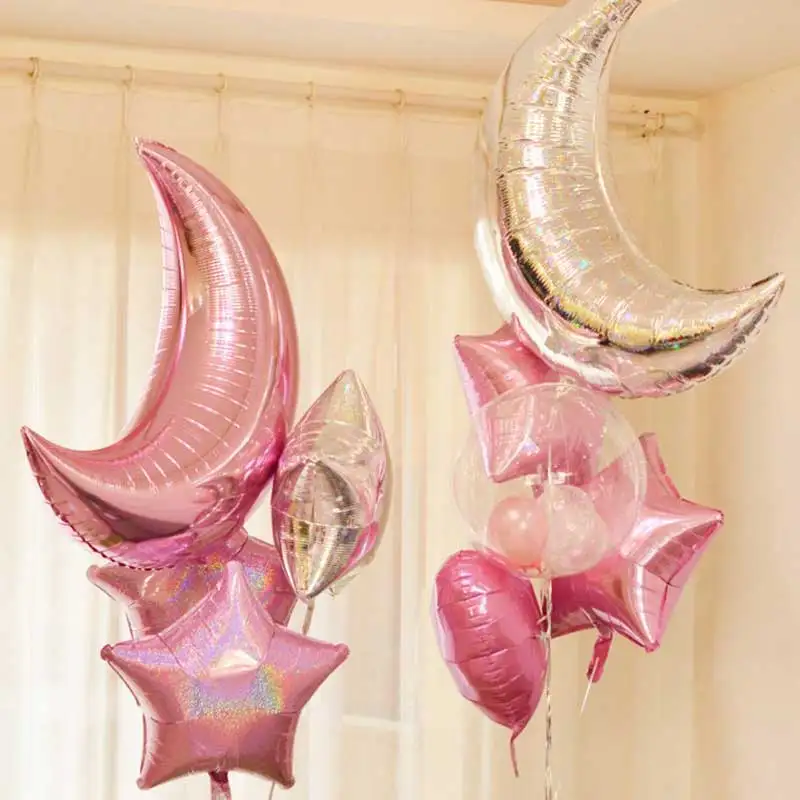 36 дюймов Большая Луна Форма фольга гелий праздничные воздушные шары Свадебные украшения для дня рождения вечерние наборы; детский душ игрушки балон
