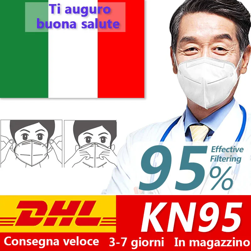 

100pcs KN95 Mask ffp3 mascherine antipolvere ffp2 maschera per filtri 95% pm2.5 Face Mask 5-ly Bacterial Protective Mouth Mask