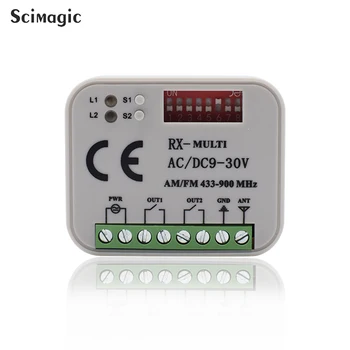 

Multi frequency 300-900MHz 9-30V AC/DC Garage door remote control receiver for BENINCA V2 DITEC DOORHAN Hormann SOMMER