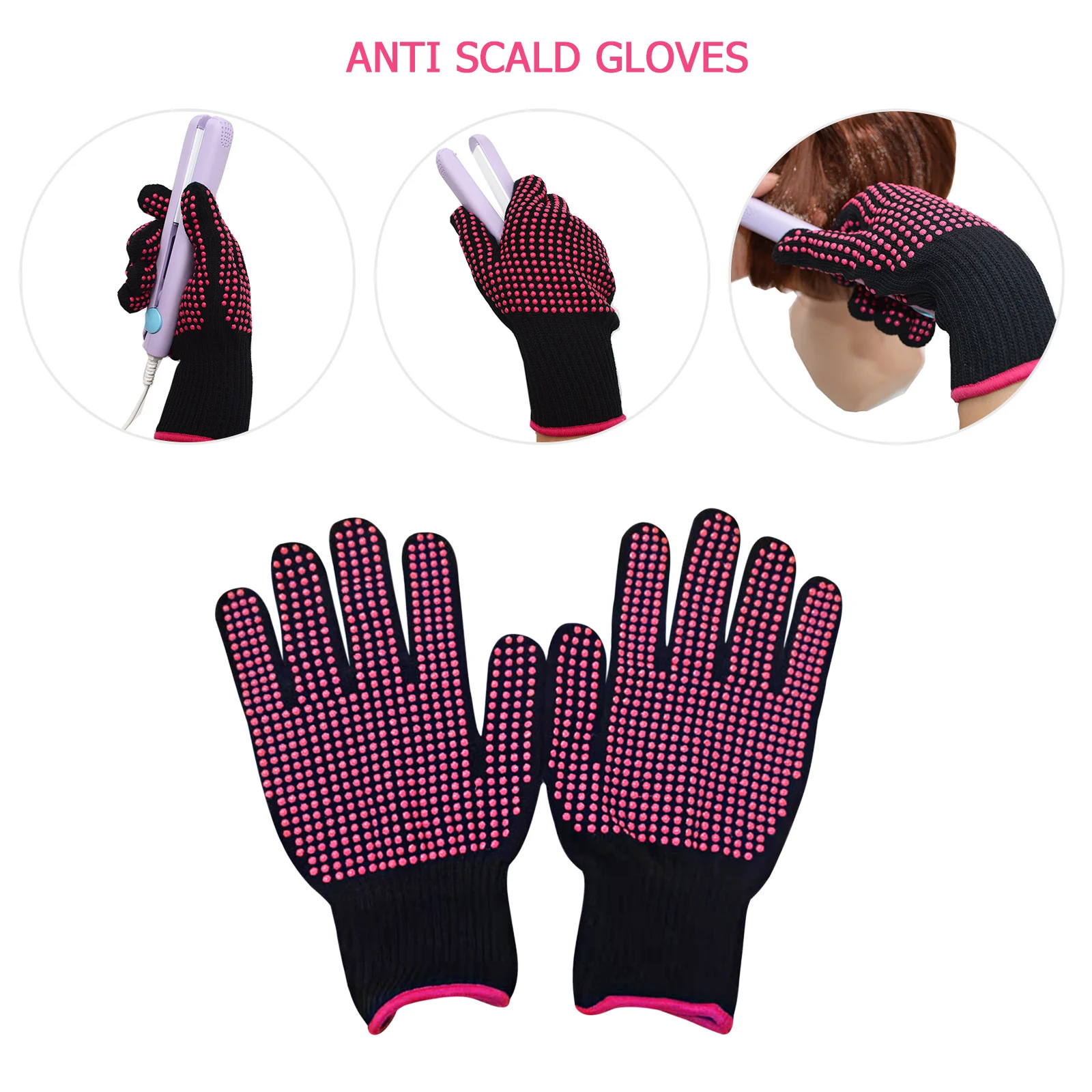Alisador de pelo permanente para peluquería, guante de dedo resistente al calor, herramientas de diseño para cuidado del cabello, guantes de estilo térmico, 1 ud.