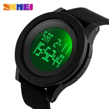 SKMEI Grande Dial Homens Esportes Ao Ar Livre Relógios de Pulso Digital LED Alarm Chrono Calendário de Moda À Prova D’ Água Relógio Ocasional 1142