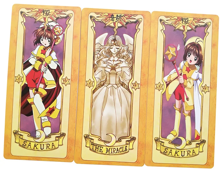 Аниме карточная игра 60 штук Sakura Cardcaptor с золотой книгой карты Таро