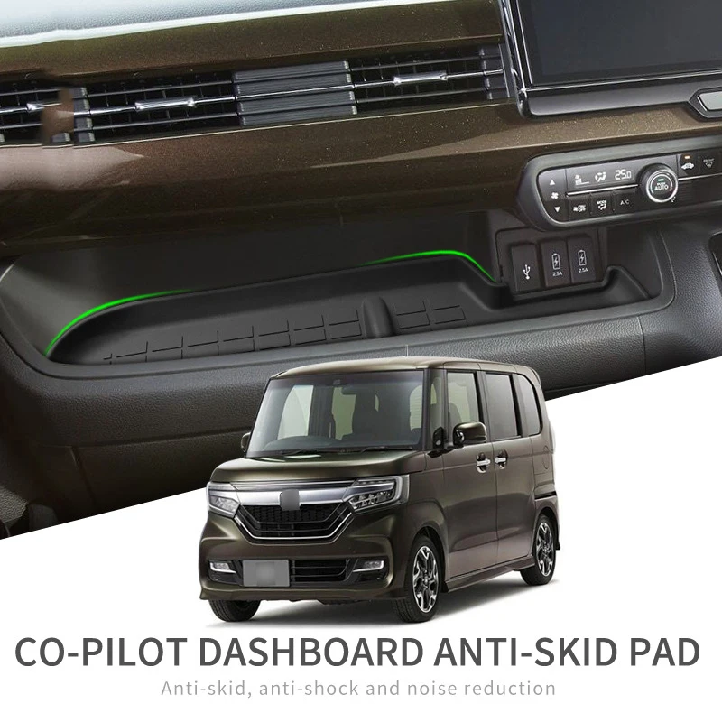 

1x for Honda N-Box N Box JF3 JF4 2017 2018 2019 Co-pilot Central Control Instrument Panel Non-slip Mat TPE Storage Pad Organizer