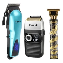 

2022 new 3pcs set clipper lcd Wireless hair clippers commonly used in professional home shops Dragon Shape trimmer for man