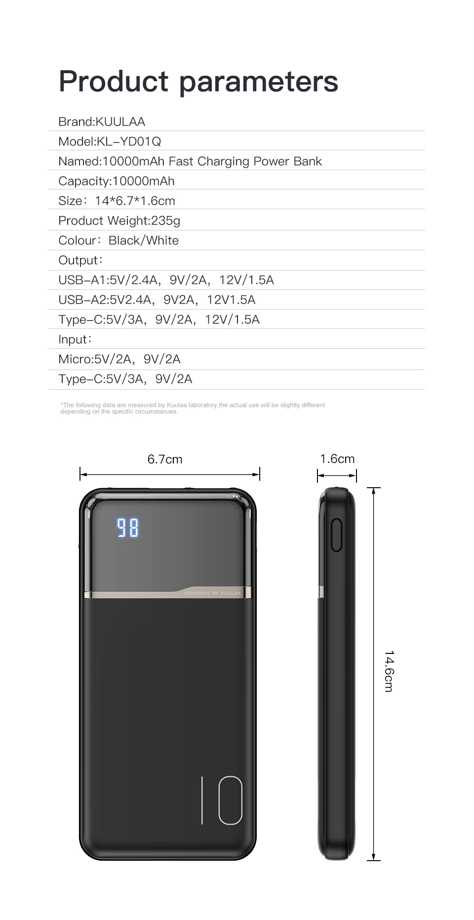 Portable Power Bank with Digital Display