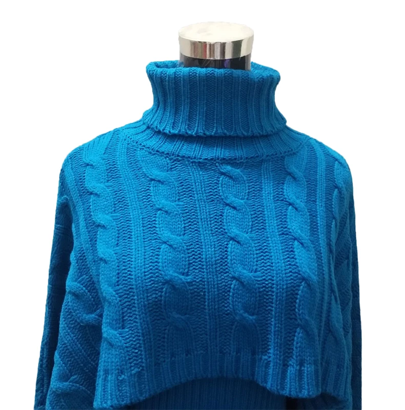 Корейский женский свитер из двух частей платье осень вязаный твист Свободный плащ Turtlenek укороченный топ+ длинный Сплит Bodycon жилет платья