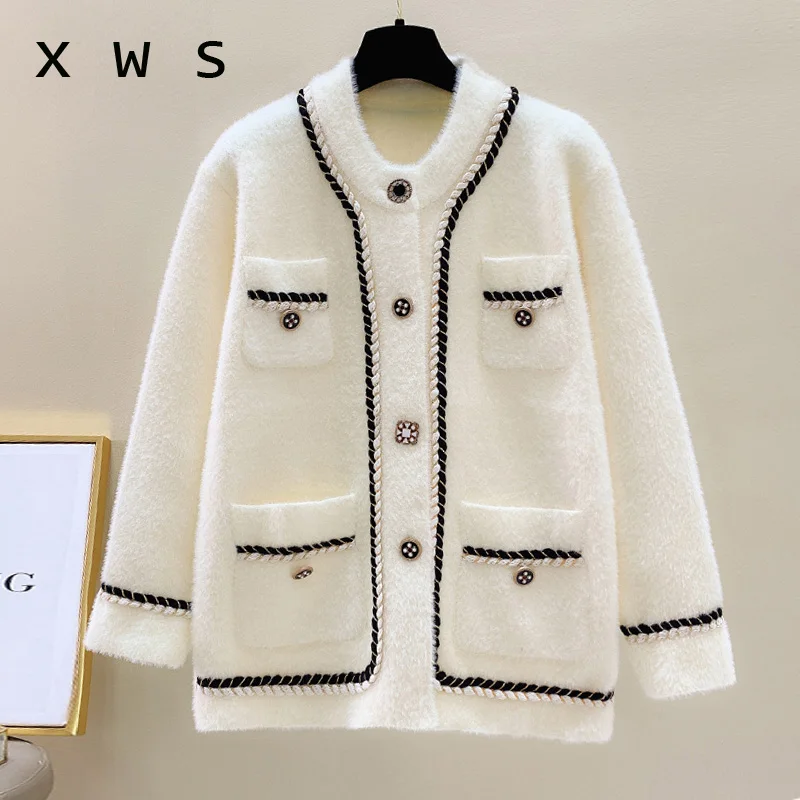 

Mohair Women's Sweater and Cardigans Button Up Loose Cardigans Knit Coat Chic Knit Tops Sweet Girls Sweater Cardigans 2020