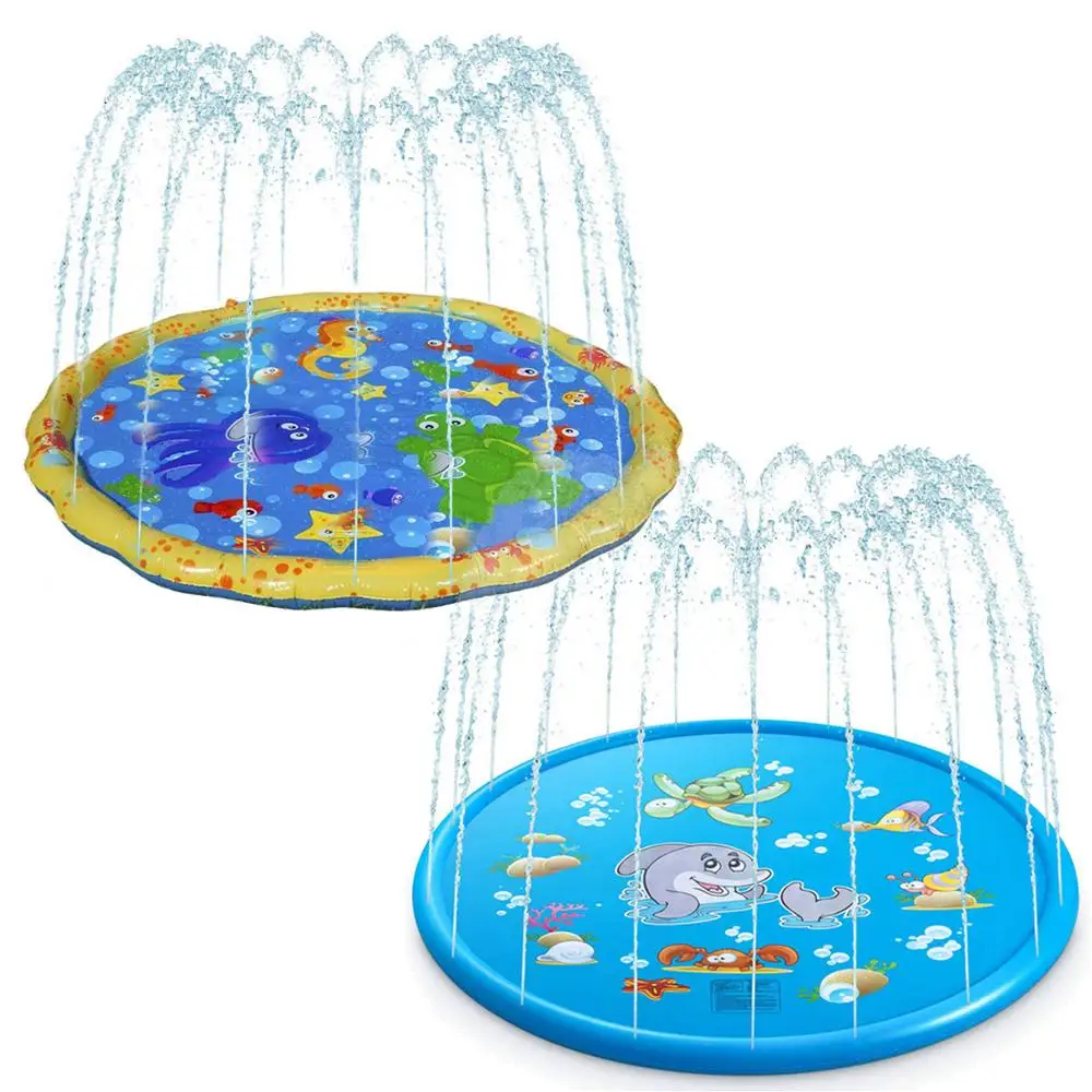 

Kids Sprinkler Water Cushion Mat Outdoor Lawn Beach Sea Animal Inflatable Water Spray Sprinkler Play Pad Sports Toys Play Games