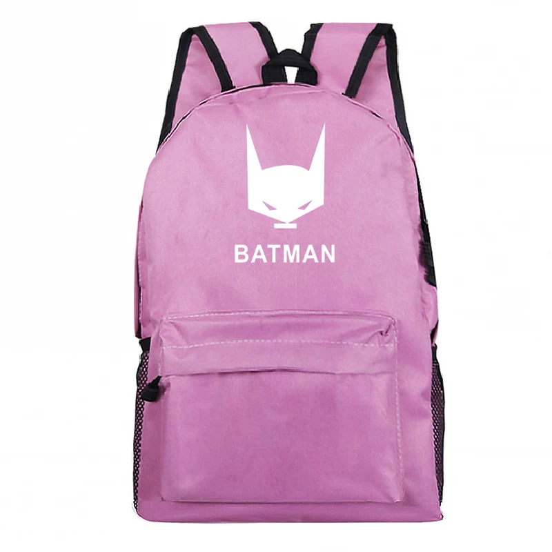 Мстители рюкзаки Бэтмен мальчик девочка школьная сумка для женщин рюкзак подростков холщовые мужские Студенческие Сумки - Цвет: 1