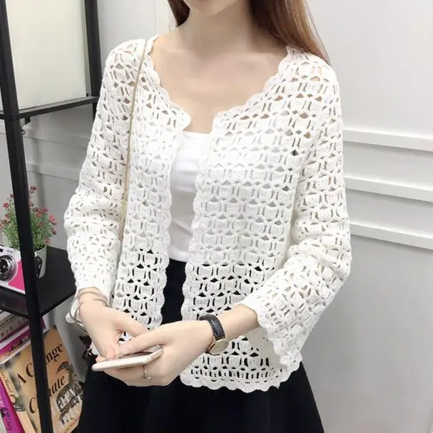Camisas Mujer 2020 весна лето мода крючком белая кружевная блузка женские топы