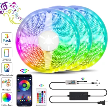 

LED Strip RGB 5050 SMD WIFI BackLight Flexible Ribbon 12V Waterproof Ambient Light 5m 10m 15m LED Tape Diode with IR Controller