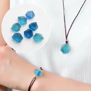 

1Pc Natural Clear Blue Fluorite Crystal Point Octahedron Rough Specimens Garden Wedding Home Crafts Party Event Decoration