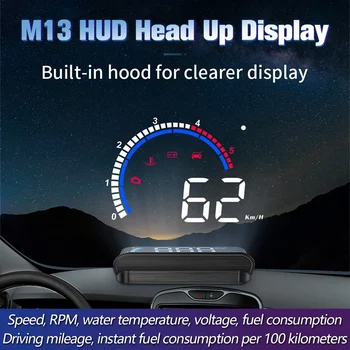 

New Hud M13 Head-Up Display Hud Display Car KM/H MPH Auto Electronics OBD2 Hud Windshield Projector Display