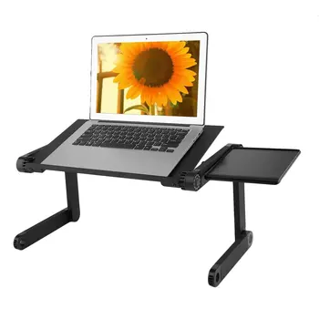 

Portable Foldable Bed Tray Stand Vented Laptop Notebook Computer Desk Rotate Table Height Adjustable With Mouse Board