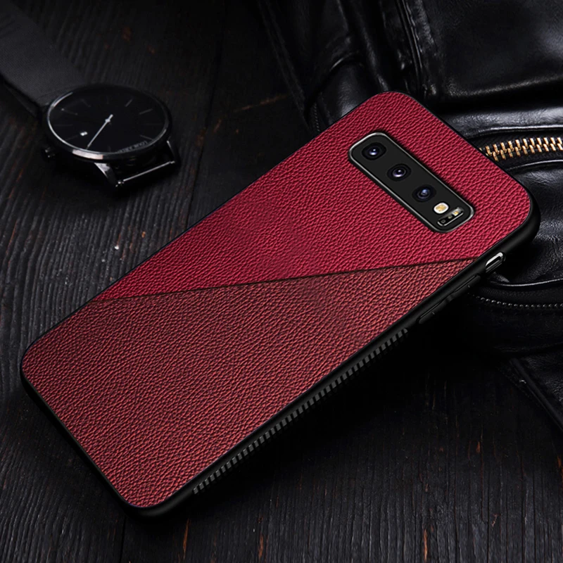 red I coque, чехол, чехол, для samsung galaxy S10 Plus Lite на персонализированной Модной кожаной коробке с узором, Роскошный деловой чехол s - Цвет: red