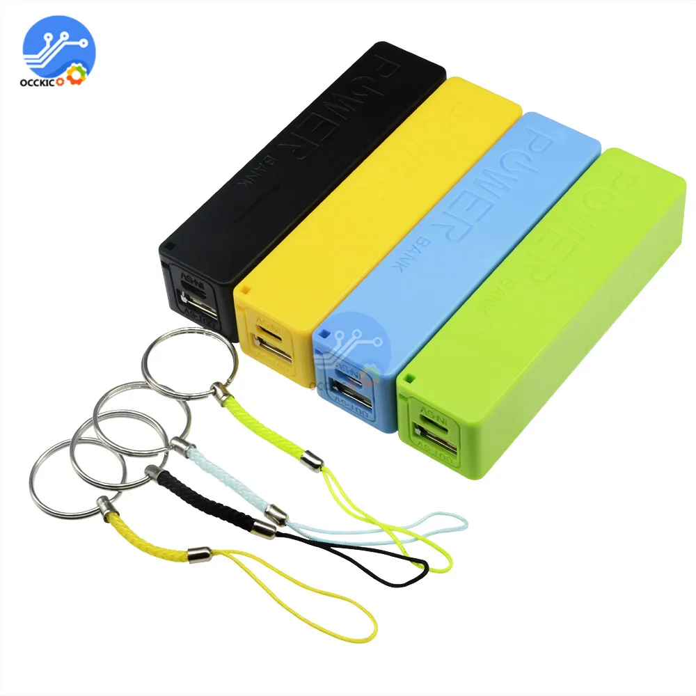 Черный/синий/зеленый/желтый портативный внешний аккумулятор USB для зарядки чехол