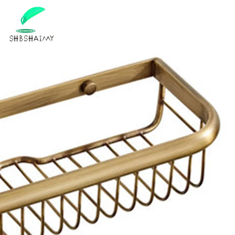 Antique Brass Wall Mount Shampoo Rack Bathroom shelf Bathroom accessories