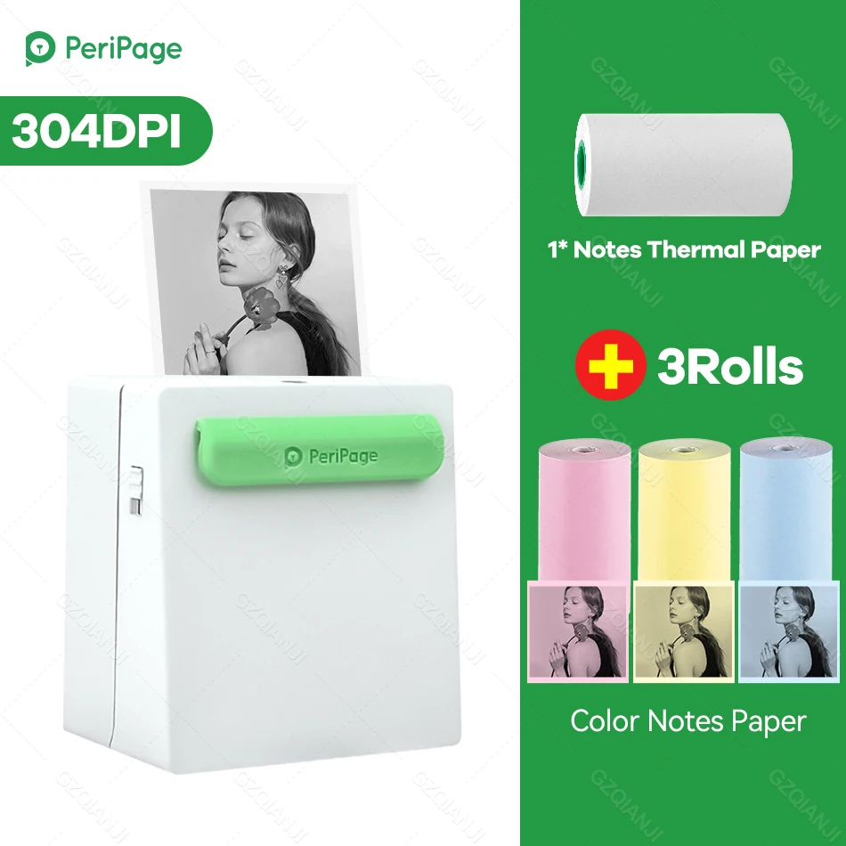 PeriPage Mini Pocket Printer Wireless Thermal Photo Printer Labels Android iPhone Kids Holiday Gift A8 Navidad Regalos Impresora 