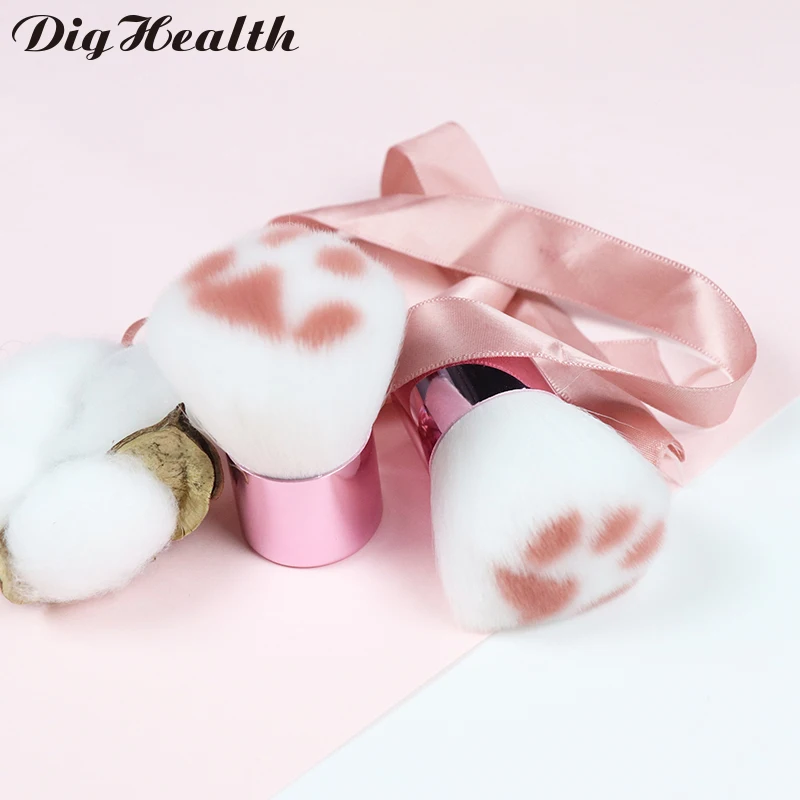 

Dighealth Round Foundation Makeup Brush Cute Cat Claw Portable Cosmetic Brush Face Powder Blush Woman Make Up Brushes Face
