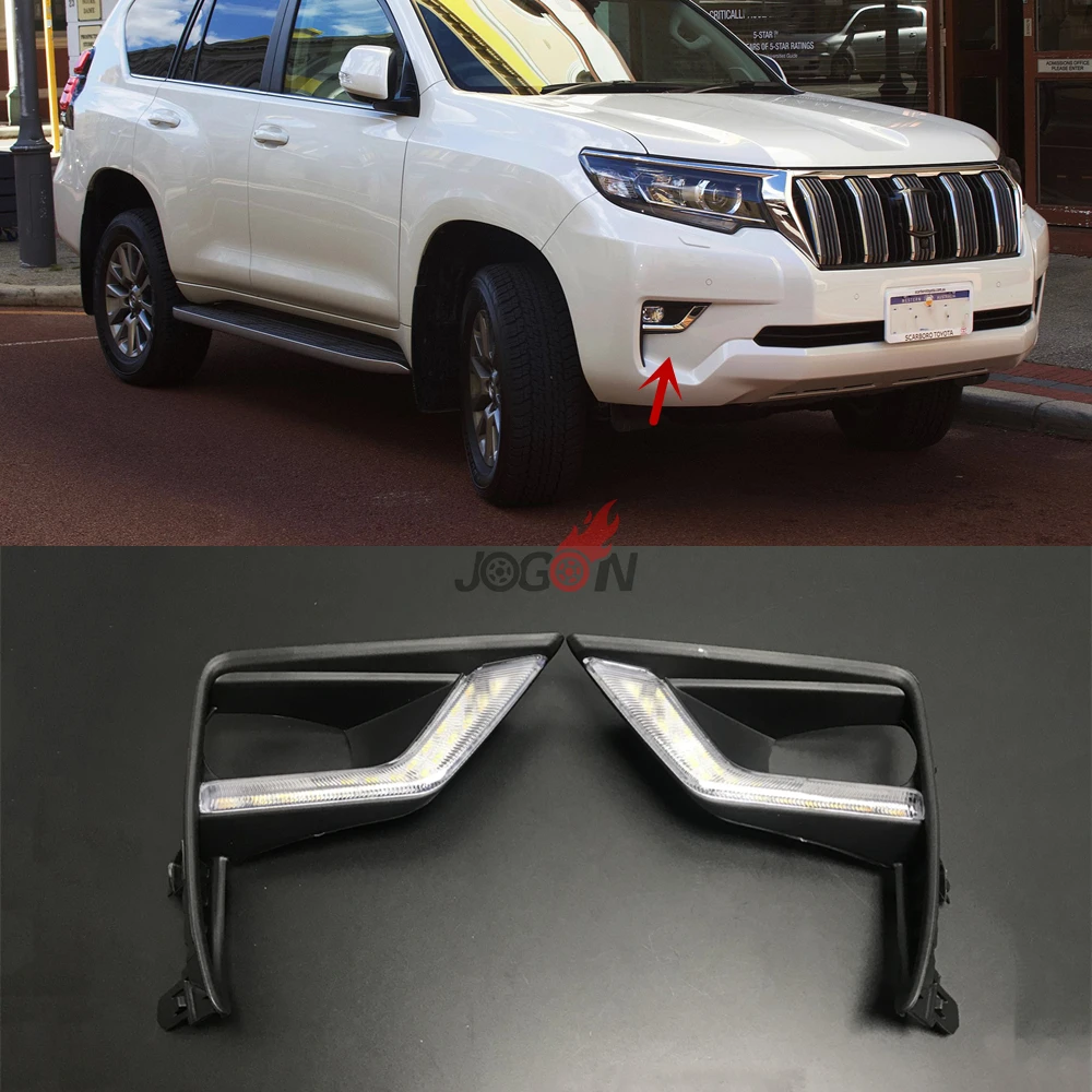 

Car LED Daytime Running Light For Toyota Land Cruiser FJ150 2018 DRL Fog Lamp Assembly